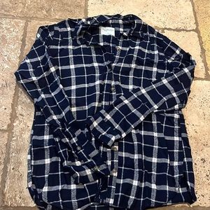 Blue and White flannel